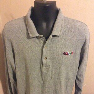 Tri-Mountain Men Long sleeve Polo Shirt sz Large